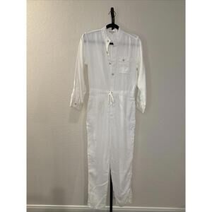 Alex Mill Standard Jumpsuit Romper Linen Long Sleeve White XS